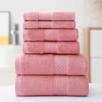 Juego de toallas de algodón de lujo para el hogar, Set de 3 piezas, Ultra suave, altamente absorbente, incluye 1 toalla de baño, 1 toalla de mano, 1 paño - details 4