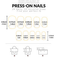 Uñas Postizas Francesas Cortas 24 PCs Con 1 Jelly Y 1 Archivo De Uñas Material ABS Estilo Diverso Sin Químicos De Alta Importancia - details 21