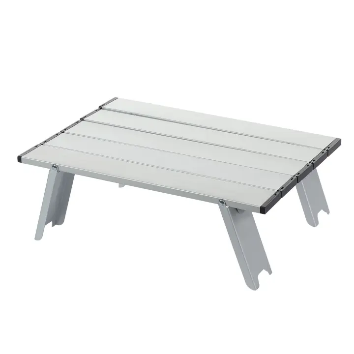 Mesa de Centro plegable de Aluminio para niños, camping, pesca, barbacoa-Blanco SSITO - 1