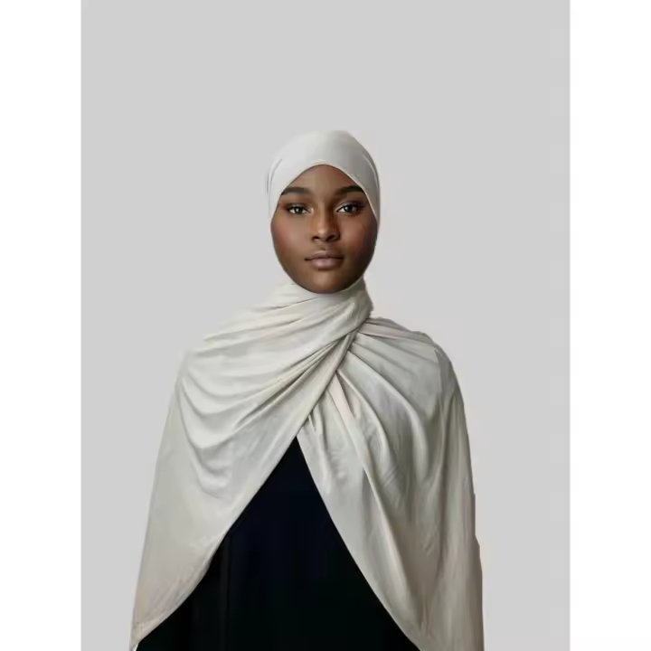 Hijab jersey premium white crepe - 1