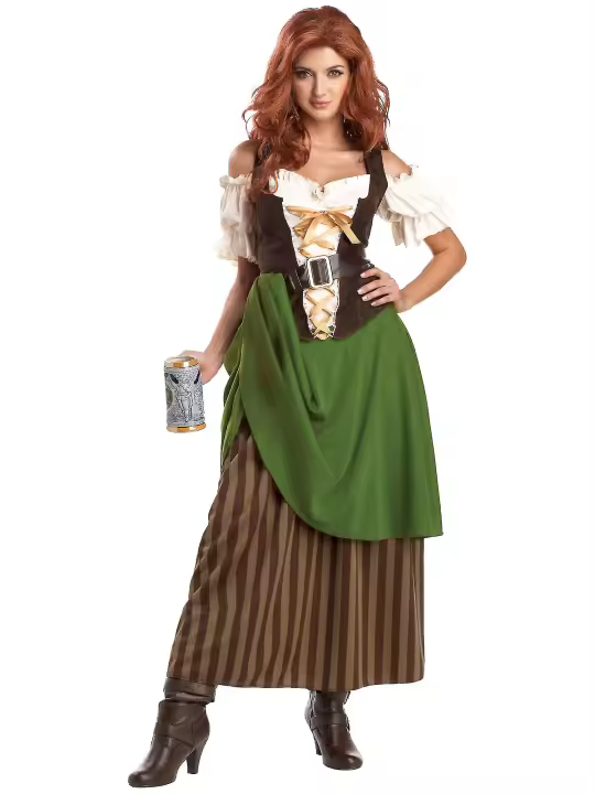 Tavern Maid Beer Maid Renaissance Oktoberfest disfraz Medieval para mujer - 1