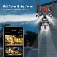 Camara vigilancia wifi interior, Cámara de Seguridad Inalámbrica para Exteriores, Cámara IP de Triple Pantalla, Seguimiento Automático, Videovigilancia CCTV, Protección del Hogar, WiFi, 6K, 12MP - details 2