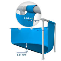 Piscina desmontable Chevron Prism Premium INTEX Redonda, Medidas 488x122cm, incluye parche de reparación, depuradora de cartucho, tapiz, cobertor y escalera de seguridad. Capacidad de 19.156L - details 6