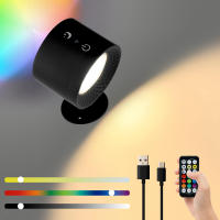 Lámpara De Pared Recargable Operada Por Batería Con Control Remoto Y Toque RGB Lámpara Magnética Montada En La Pared Para Dormitorio/Lectura - details 0
