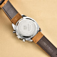 Reloj De Pulsera Deportivo De Lujo Para Hombre BENYAR Con Correa De Cuero Resistente Al Agua Y Al Choque Cronógrafo De Cuarzo Reloj Militar - details 23