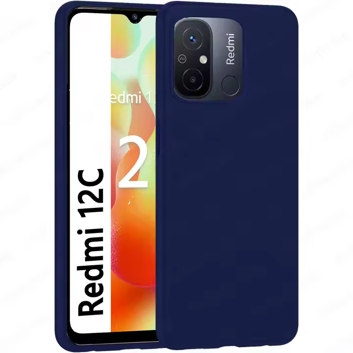 Funda + Protector Cristal Templado Opcional Para XIAOMI REDMI 12C Carcasa Forro Protector, Gel TPU Silicona Suave Flexible Mate, Color Negro, Ajuste Perfecto, Acceso Conectores Carga Auriculares, Meloenvias MLE18 - 1