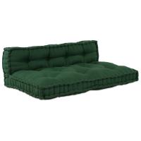 Cojín de sofá de pallet vidaXL con respaldo de tela verde - details 1
