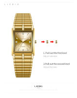 Reloj De Pulsera De Lujo En Oro Y Acero Inoxidable Para Hombres Y Mujeres Reloj De Cuarzo Resistente Al Choque Y Al Agua L1018 - details 10