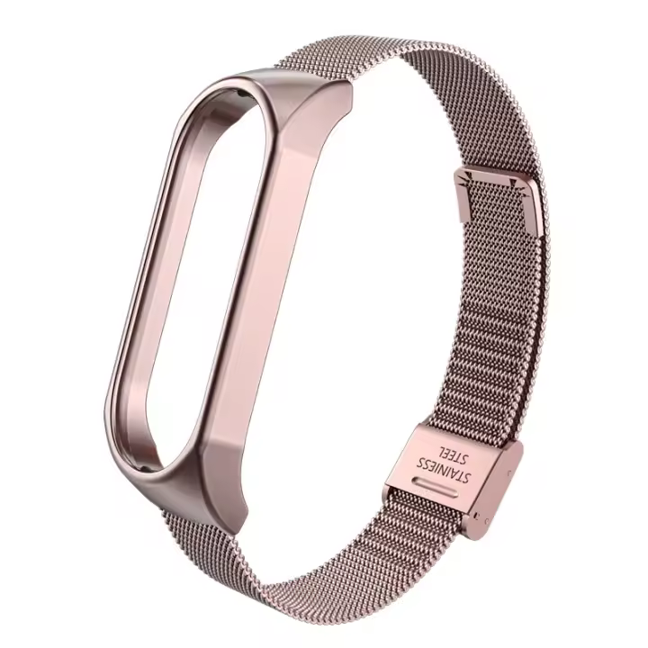 Correa De Pulsera Deportiva Inteligente De Acero Inoxidable Estilo Milanés Lujo Para Xiao Mi Band 6 5 4 3 Compatible Con Miband Correa De Reloj Para Hombre Y Mujer - 1