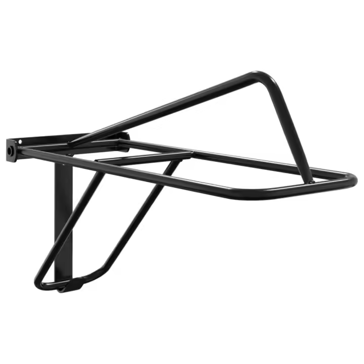 vidaXL Soporte de silla montura de pared plegable hierro negro - 1