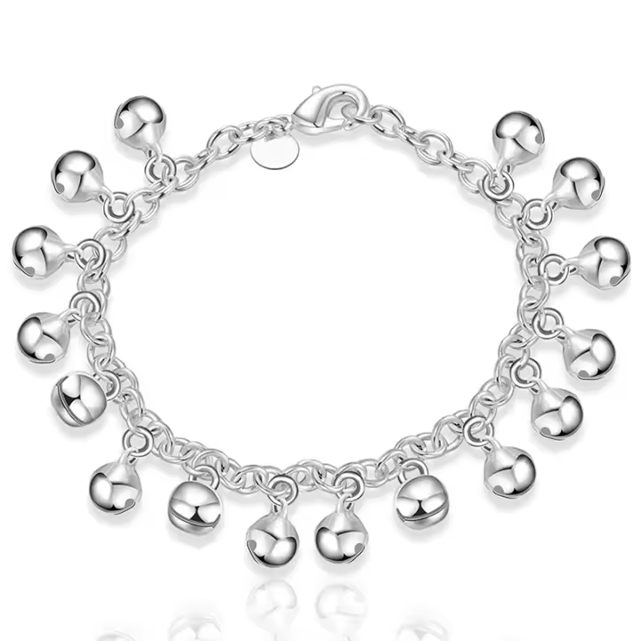 Pulsera de cadena con cuentas de campana pequeña de Ms. Sterg Sier Jewelry - 1