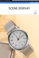 Reloj De Pulsera De Cuarzo Para Hombre Estilo Simple Y Casual Ultra Delgado De Acero Inoxidable Con Calendario Y Mostrador Sin Números Reloj De Lujo Negocio Silvery - details 6
