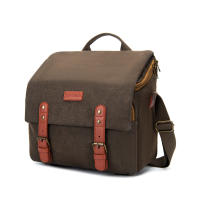 Bolsa De Hombro Para Cámara Cwatcun De Lona Resistente Al Agua Para Canon Nikon Sony Estuche Antichoque Para Lente De Fotografía - details 13