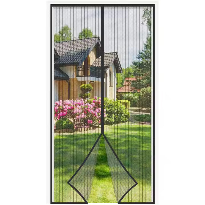 Mosquitera Puerta Magnetica Mosquitera Iman Fuerte Cerrado Automático Cortinas Antimosquitos con Cinta Adhesiva Adecuado - 1