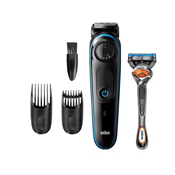 Braun BT3240 Recortadora de Barba y Cortapelos para Hombre, 39 Ajustes de Longitud, Color Negro y Azul - 1