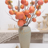 Rama De Frutas Artificiales De Persimón Para Decoración De Hogar Halloween Thanksgiving Y Navidad Falsa Flor De Esponja Para Invierno - details 5