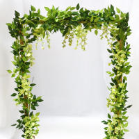 Vine De Hojas De Hydrangea Artificial De 2 Metros Para Decoración De Boda Y Hogar Accesorios Para Baño Plantas Decorativas Silken - details 5