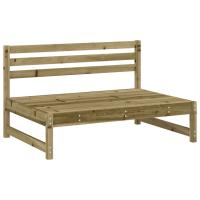 vidaXL Sofá central de jardín madera maciza de pino 120x80 cm Pino natural, Pino blanco, Pino gris Conjunto Terraza Muebles Jardín Exterior Juego de Muebles de jardín Mueble Jardín Exterior Muebles de Salon Exterior - details 4