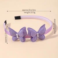 Diadema De Mariposa Exquisita Con Perlas Simuladas Para Niñas Accesorio Lindo Para El Día Diadema De Cabello Para Niñas Decorativa Para Todas Las Estaciones - details 1