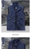 Chaleco De Verano Para Hombre Chaleco Sin Mangas Táctico Impermeable Para Caza Pesca Camping Con Bolsillos Y Cola De Caballo Casual - details 16