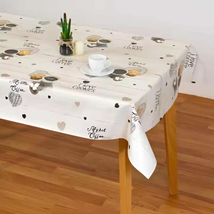 Mantel Hulehule Tex - Huletec Impermeable Fácil de Limpiar 100% PVC Resistente Manchas Cookies Beige - 1