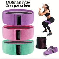 Banda De Resistencia Para Las Caderas Elasticas De Latex De Alta Calidad Tejida Tensamente Para Ejercicios En Casa Disponibles En Tres Colores - details 0