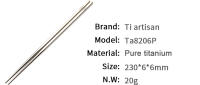 Tiartisan Cutlería De Titanio Ultraligera Para Camping Y Senderismo 195mm/230mm Palillos Huecos Para Exterior No Desechable - details 3
