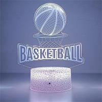 Lámpara Nocturna 3D Ilusión De Baloncesto Holograma Acrílico Luz De Noche Para Decoración De Habitación Regalo Único Para Estudiante - details 2