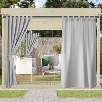 Cortina Exterior Impermeable Y Resistente Al Viento Para Terraza Protección Solar Y Privacidad Instalación En Techo Moderno 100% Poliéster - details 0
