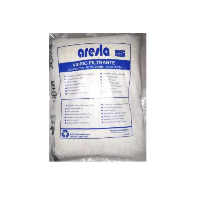Saco Vidrio Filtrante 20kg para la depuración del agua de la piscina, para una mejor depuración - 1