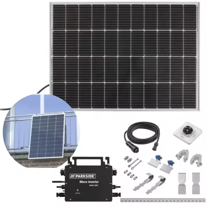 Parkside PBKW 300 A1 Smart – Kit Fotovoltaico de 300 W para Balcones - 1