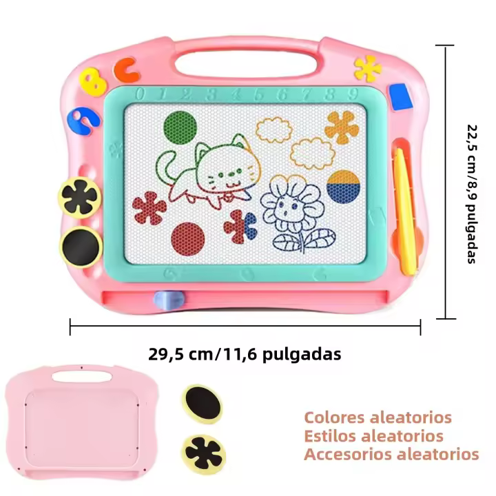 Tablero De Dibujo Magnético Para Niños Con Bolas Y Lápiz Juguete Educativo Montessori Regalo Tablero De Borrado Grande - 1