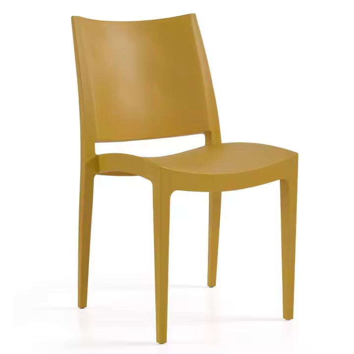 Silla BEYBE, apilable,  polipropileno mostaza - 1