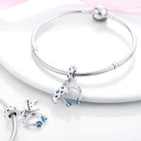 Encanto De Colgante De Árbol De Familia Platinado En Plata Para Pulsera De Bangle Y Collar DIY Regalo Con Doble Vuelo Aéreo - details 224