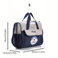Bolso De Diaper Multifuncional De Un Hombro Con Estampado De Dibujos Animados Ligero Y Portátil Para Mamá Bolsa HOBOS De Medio Tamaño Con Cierre De Cremallera - details 2