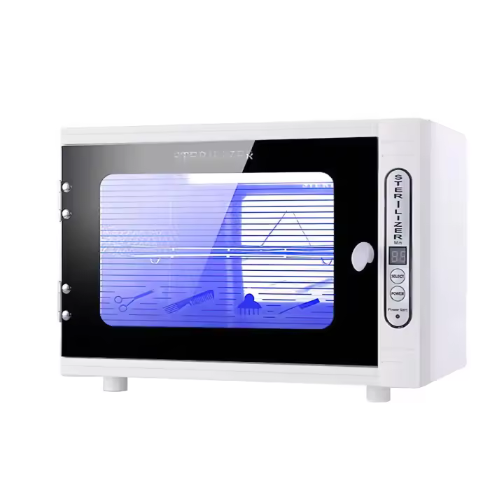 Esterilizador de uñas con luz UV, caja limpiadora de uñas, armario de desinfección, herramientas de manicura, desinfectante ultravioleta para Spa, estudio de belleza, 12L - 1