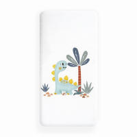Interbaby Set 2 piezas colcha Nordica cuna 120x60  con funda y chichonera  Dinosaurio Palmera blanco modelo 92757-09 - details 1