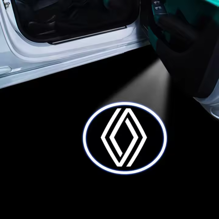 Lámpara De Bienvenida LED HD Para Puerta De Coche Proyector De Sombra Con Logo De Renault Compatible Con Megane 2 3 4 Twingo Clio Talisman Captur Trafic RS - 1