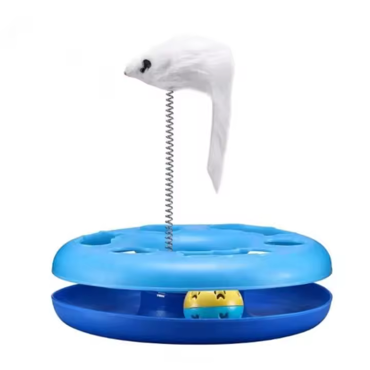 COTTECOTA-Circuito de juego para gato 7 x 25 azul. Circuito de diversión para Gatos. Pista de juego Mascotas. Juguete para mascotas. Entretenimiento para gatos. 51087 - 1