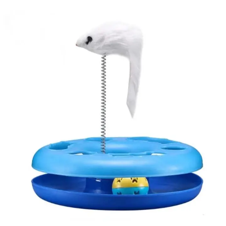 COTTECOTA-Circuito de juego para gato 7 x 25 azul. Circuito de diversión para Gatos. Pista de juego Mascotas. Juguete para mascotas. Entretenimiento para gatos. 51087 - 1