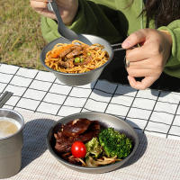 Taza De Camping Ti Sierra 300ml Ultra-ligera Con Mano Para Exterior Platos De Camping Senderismo Picnic Sin Plegar Material De Titanio - details 2