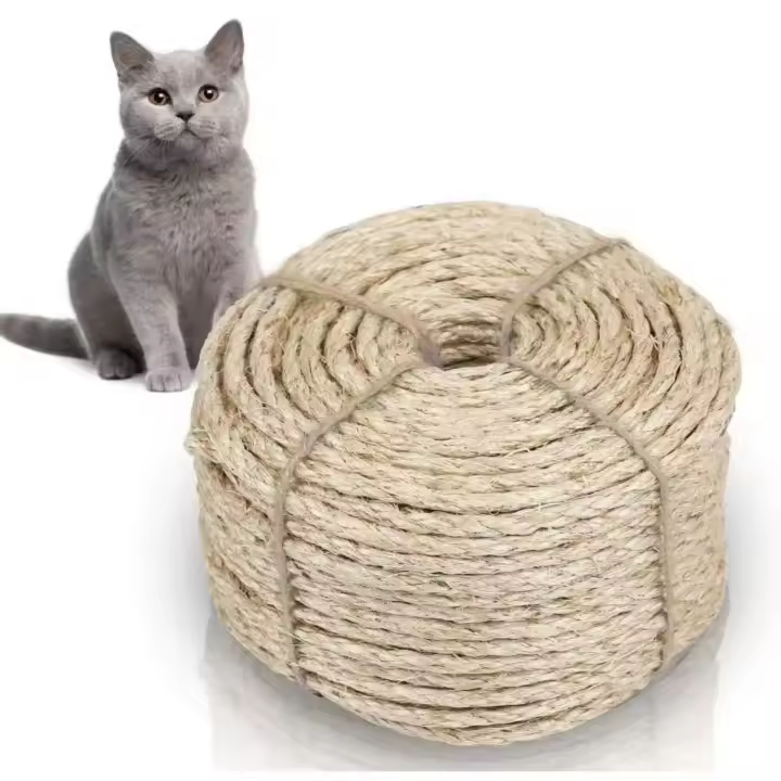 UNUSUAL- Cuerda Sisal Rascador para Gatos 3 tamaños , Cuerda de Manualidades Hilo macramé para jardinería decoración,Cuerda de sisal Natural,Adecuada para Poste de arañar Gatos,decoración de jardín,Accesorios de Bricolaje Hechos a Mano, Recambio - 1