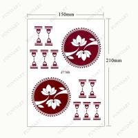 Pegatinas De Tatuaje De Henna Marrón Para Mujer Arte Corporal Temporal Impermeable Adhesivo Instantáneo Para Mano Maroon Brown - details 4