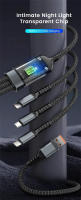 Cable De Carga Rápida 100W 3 En 1 Para iPhone Xiaomi Huawei Con Conector USB a Tipo C Y Micro USB Accesorio De Cargador Multifuncional - details 1