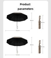 Paraguas Automático De Gran Tamaño Reforzado Resistente Al Viento Y La Lluvia UV Resistente Doble Propósito Con Hebilla RING - details 11