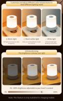 Lámpara Nocturna Recargable LED Con Control Remoto Y Interruptor Táctil De Tres Colores Luz De Mesa Portátil Para Dormitorio - details 7