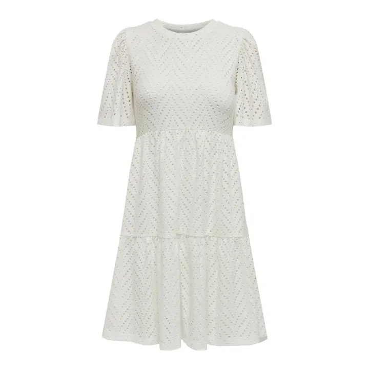 Jdycarla Cathinka S/S Dress Jrs Noos Cloud Dancer - 1
