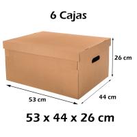 CM - Pack Cajas Cartón con Tapa, Embalaje, Almacenamiento, Asa Troquelada, Para Organizar, Multiusos, Mudanzas. 5 Tamaños a elegir - details 1