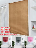 Cortina Plegable De Plisado Autoadhesiva 1Pc Para Ventanas Baño Y Balcones Material Poliéster No Tejido Estilo Slat Color Variado - details 16