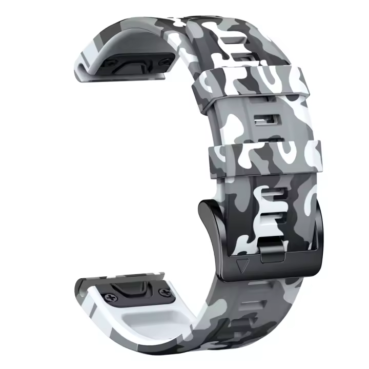 Correa De Reloj De Silicona Camuflaje QuickFit 22mm 26mm Para Garmin Fenix 6X 7X pro Compatible Con Fenix 6Pro 5Plus - 1